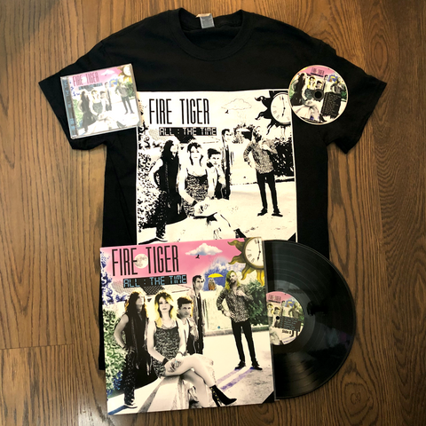 Autographed Fire Tiger 'All the Time' Vinyl CD T-Shirt Bundle